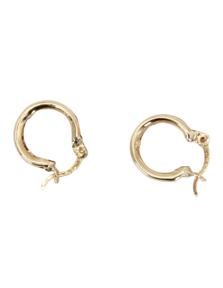 Arracadas de oro amarillo con acabado pavé zirconia 3