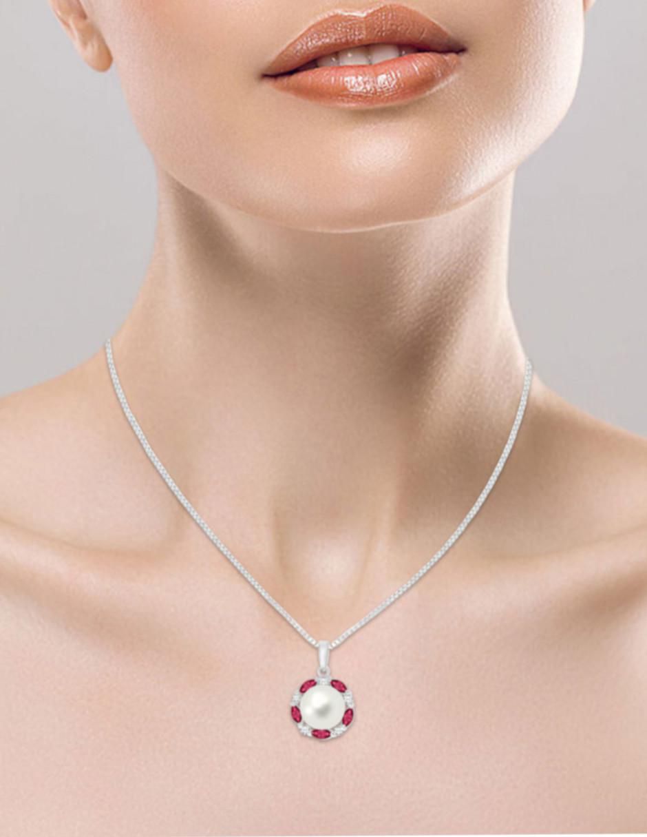 Colgante Y Dije redondo coco de oro blanco 14 K 2