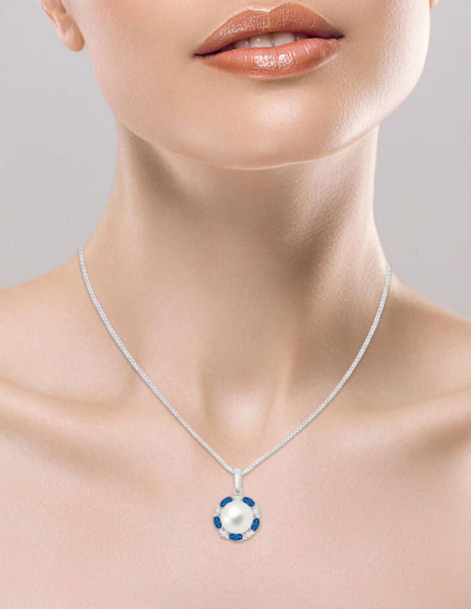Colgante Y Dije redondo coco de oro blanco 14 K 2