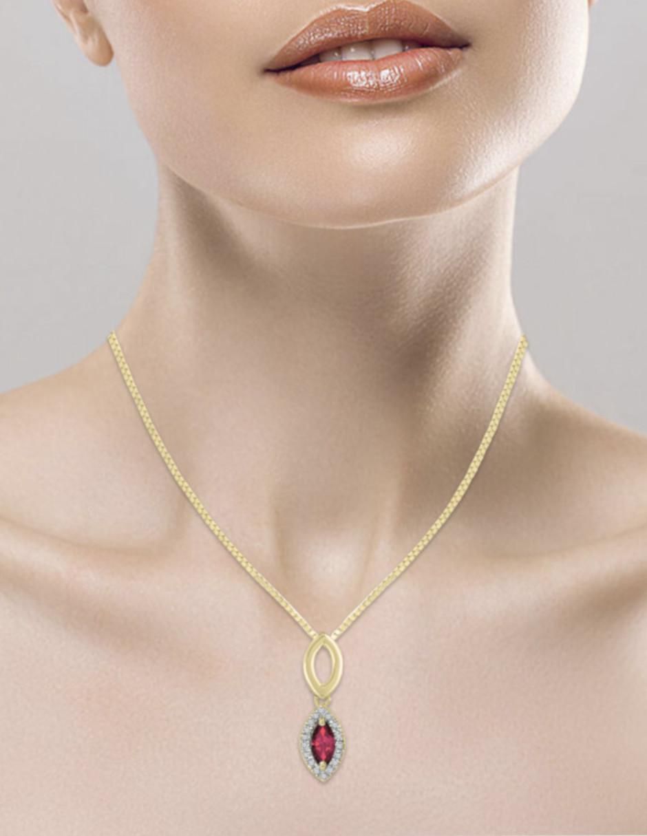 Colgante Y Dije ovalada aucelloro de oro 14 K 2