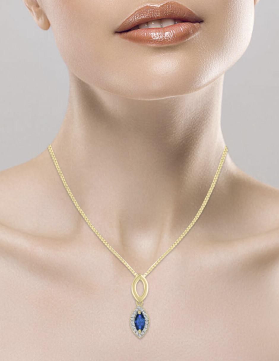 Colgante Y Dije ovalada aucelloro de oro 14 K 2