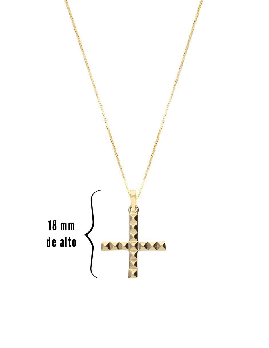 Collar con dije no aplica "de (si aplica)" cruz fonelli sin familia "de" oro 14 k