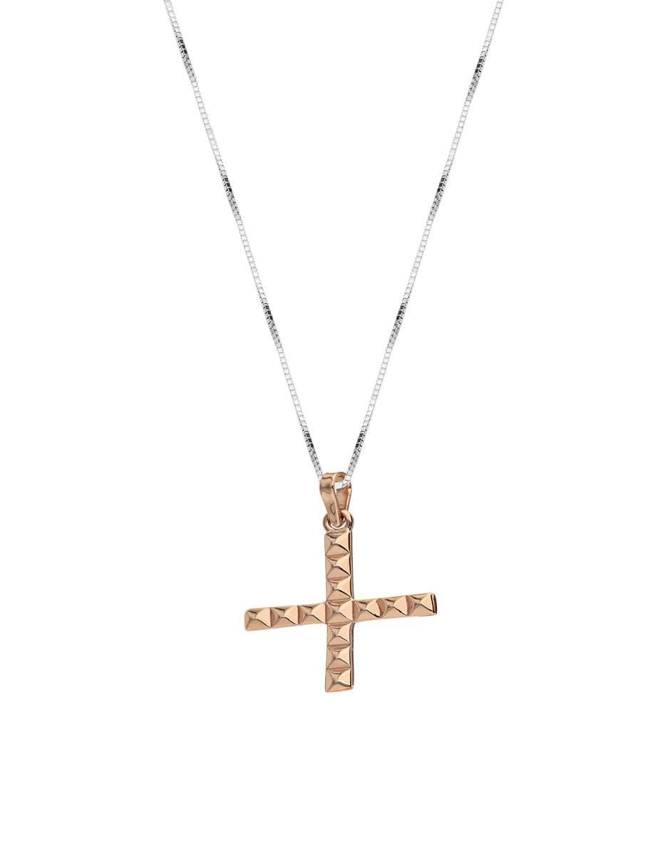 Collar con dije de cruz de oro 14 K 2