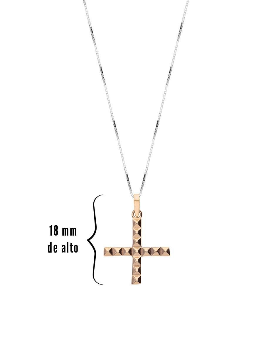 Collar con dije de cruz de oro 14 K 4
