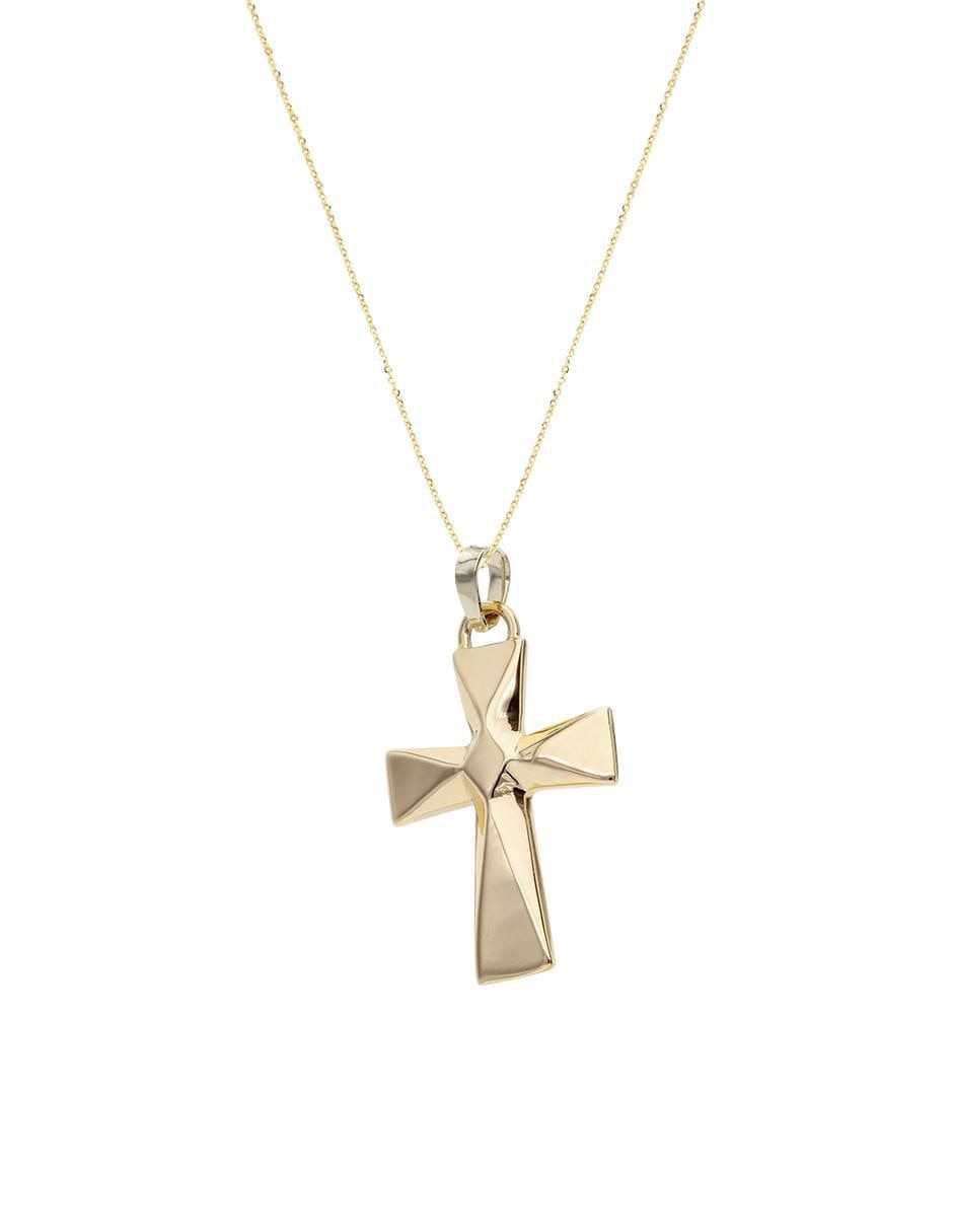 Collar con dije no aplica "de (si aplica)" cruz fonelli sin familia "de" oro 14 k