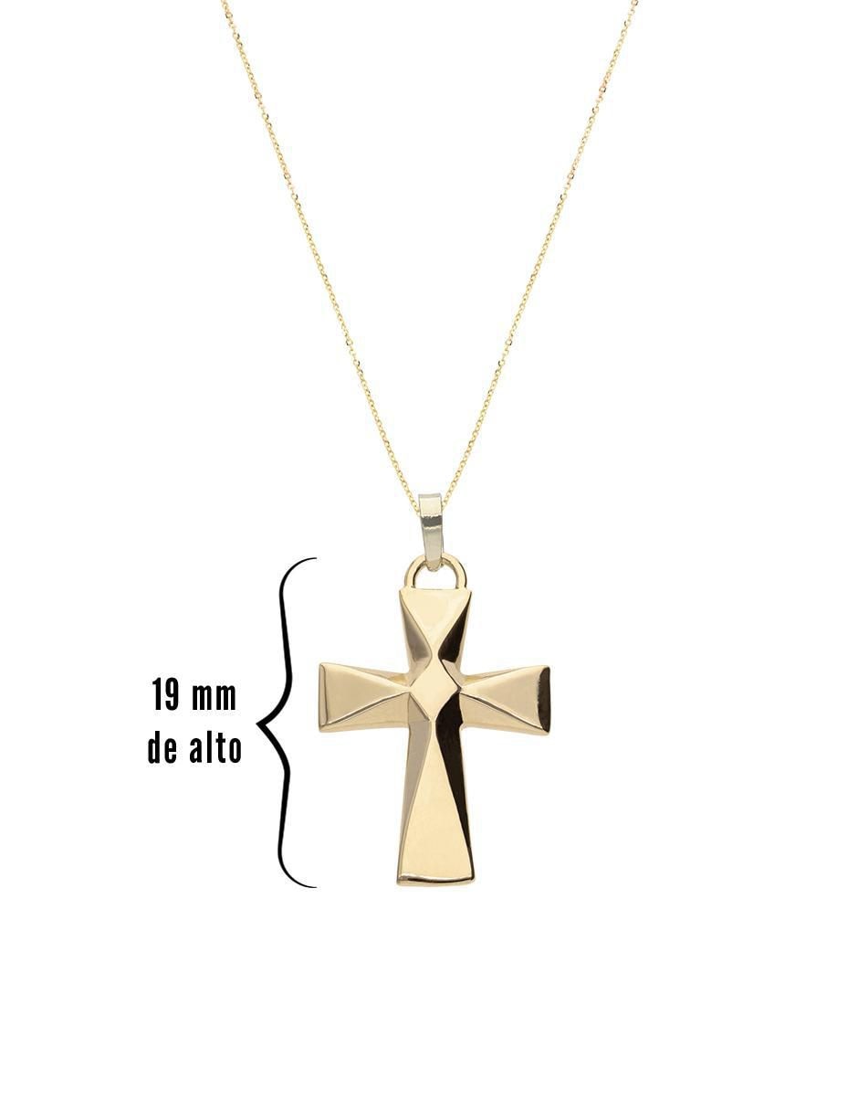 Collar con dije no aplica "de (si aplica)" cruz fonelli sin familia "de" oro 14 k