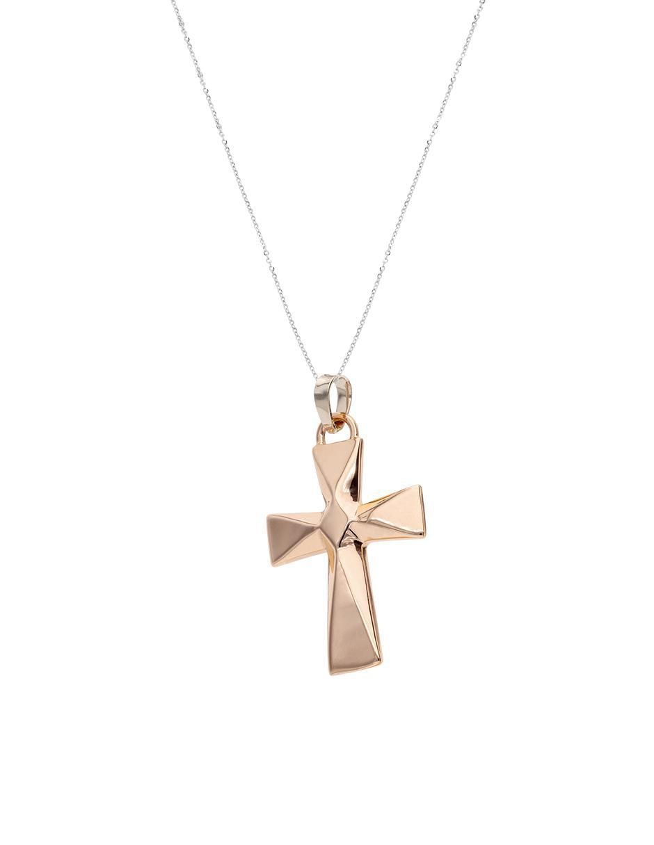 Collar con dije de cruz de oro 14 K 2
