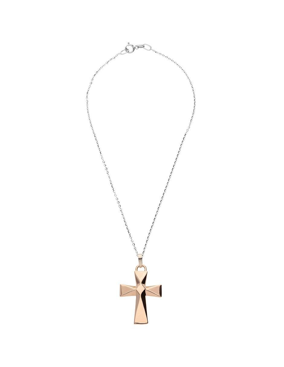 Collar con dije de cruz de oro 14 K 3