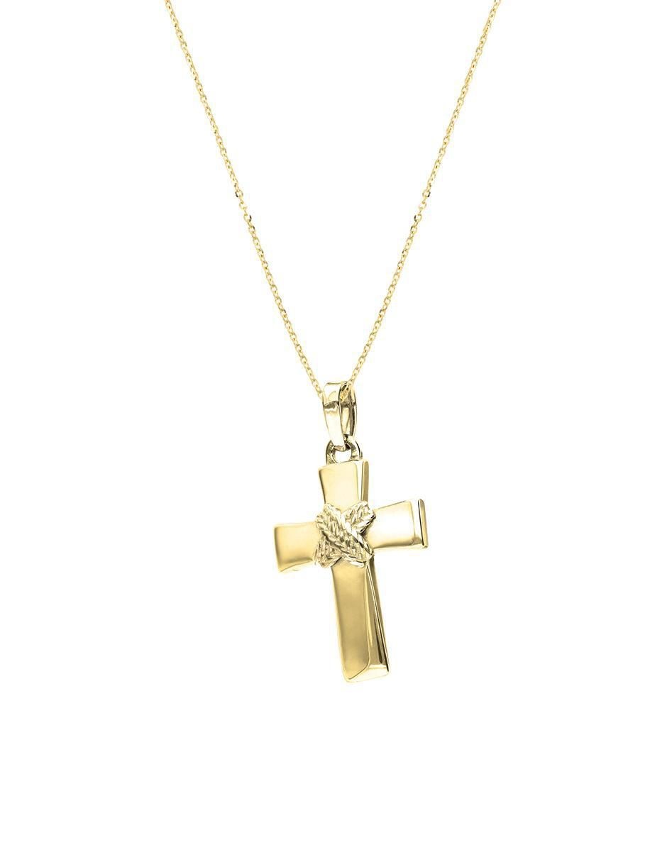 Collar con dije no aplica "de (si aplica)" cruz fonelli sin familia o colección "de" oro 14 k