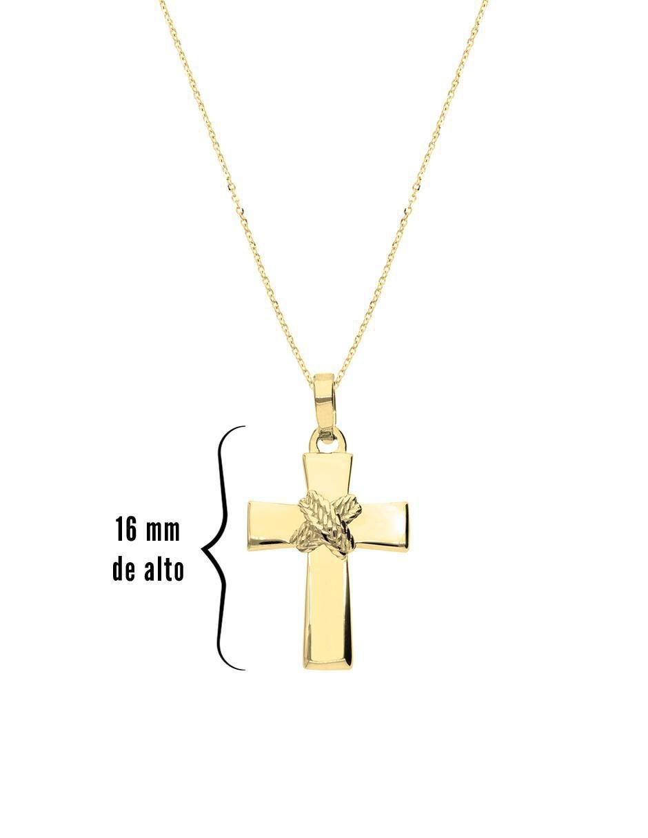 Collar con dije no aplica "de (si aplica)" cruz fonelli sin familia o colección "de" oro 14 k