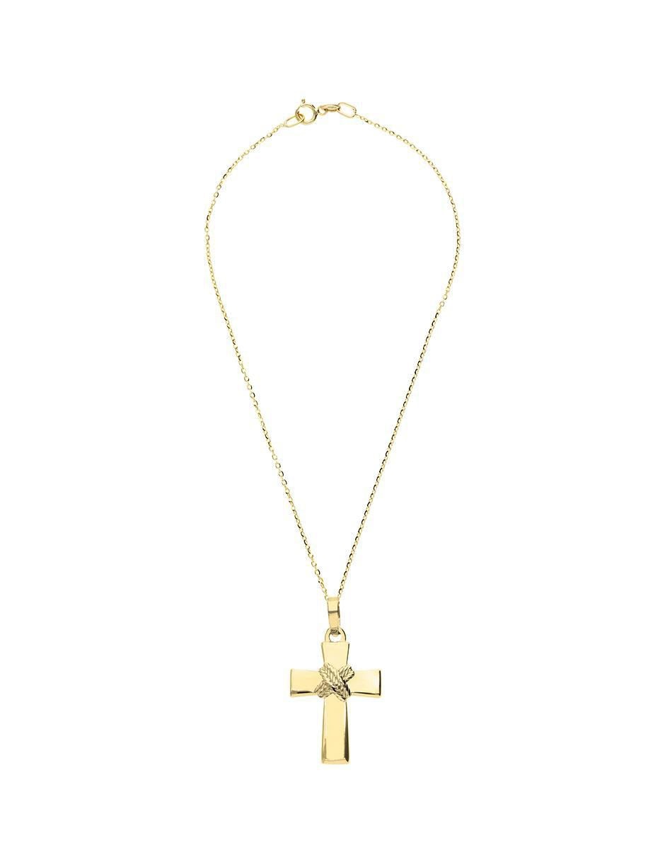 Collar con dije no aplica "de (si aplica)" cruz fonelli sin familia o colección "de" oro 14 k