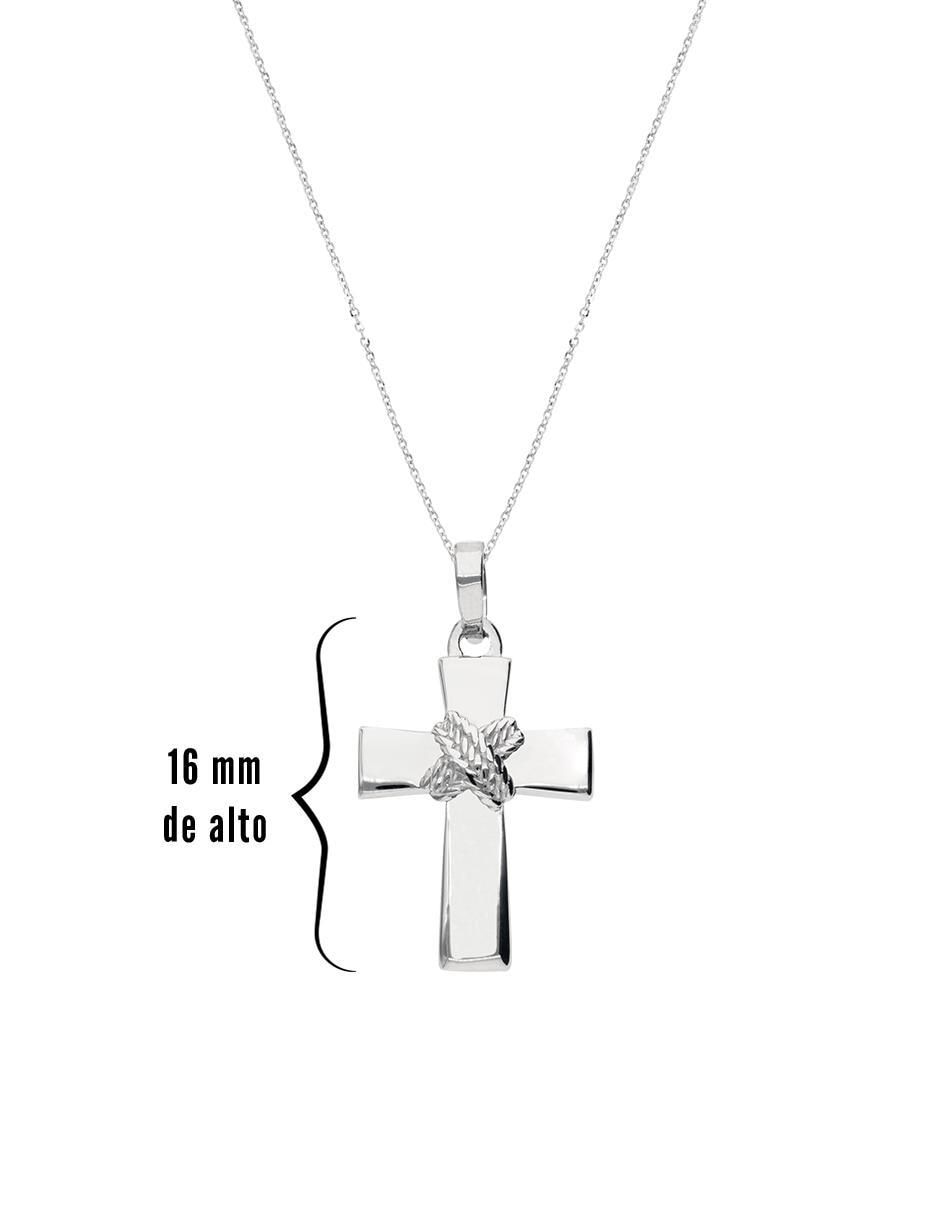 Collar con dije de cruz de oro 14 K 4