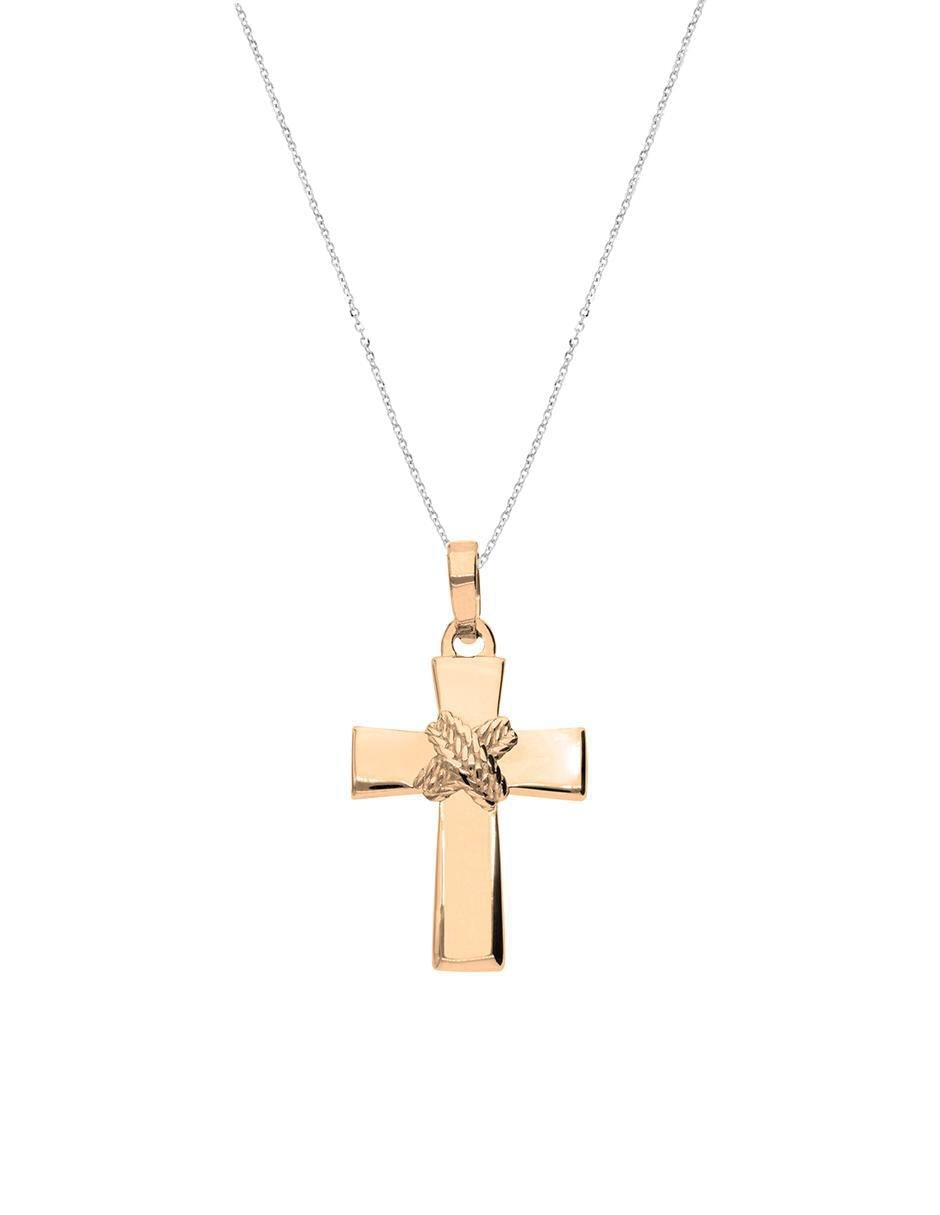 Collar con dije de cruz de oro 14 K Collar con dije de cruz de oro 14 K