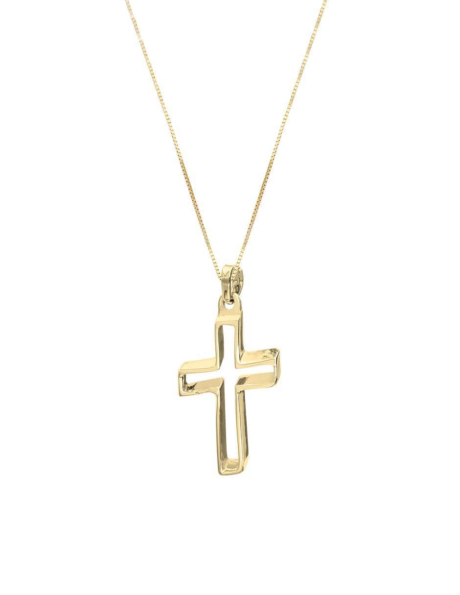 Collar con dije no aplica "de (si aplica)" cruz fonelli sin familia o colección "de" oro 14 k