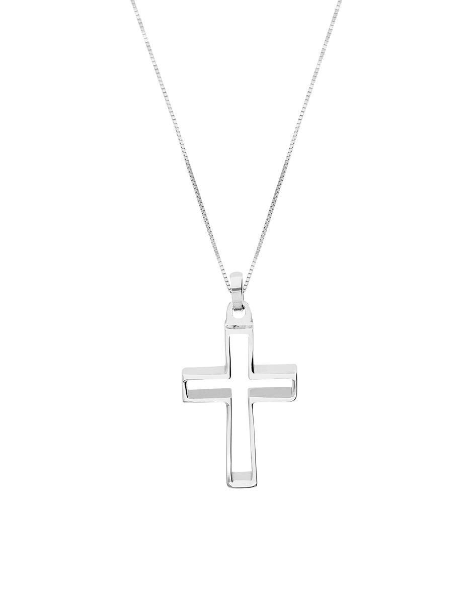 Collar con dije de cruz de oro 14 K Collar con dije de cruz de oro 14 K