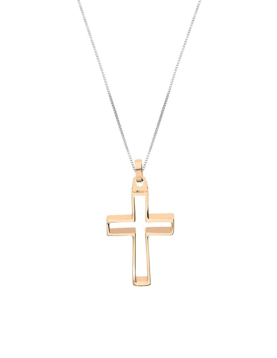 Collar con dije de cruz de oro 14 K Collar con dije de cruz de oro 14 K