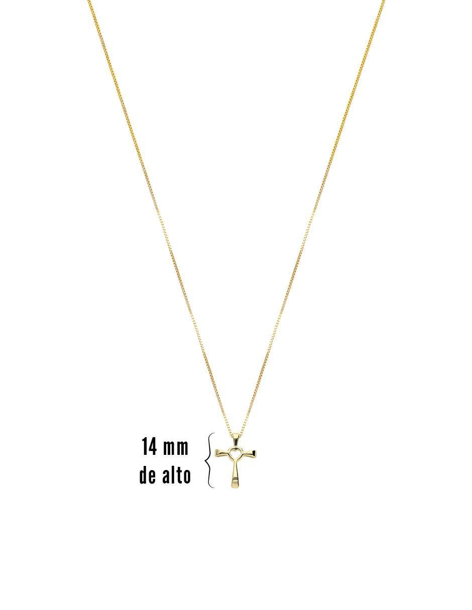 Collar con dije no aplica "de (si aplica)" cruz fonelli sin familia o colección "de" oro 14 k