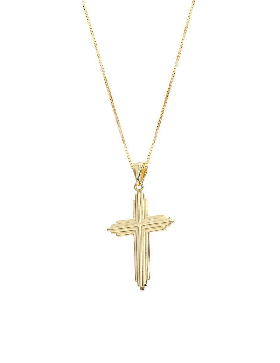 Collar con dije no aplica "de (si aplica)" cruz fonelli sin familia o colección "de" oro 14 k