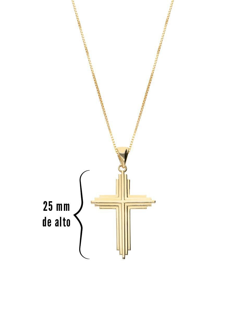 Collar con dije no aplica "de (si aplica)" cruz fonelli sin familia o colección "de" oro 14 k