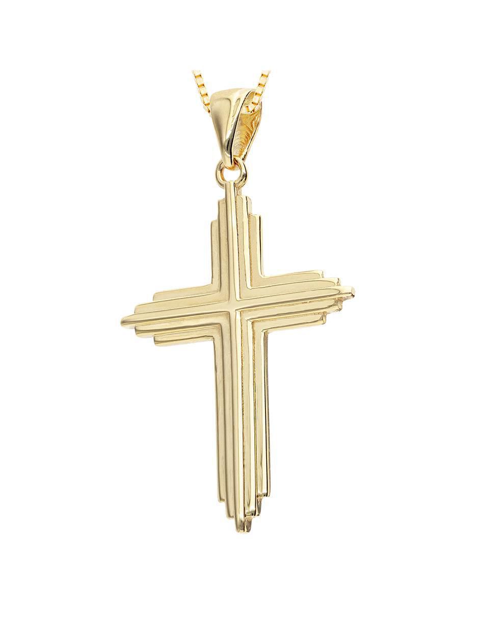 Collar con dije no aplica "de (si aplica)" cruz fonelli sin familia o colección "de" oro 14 k