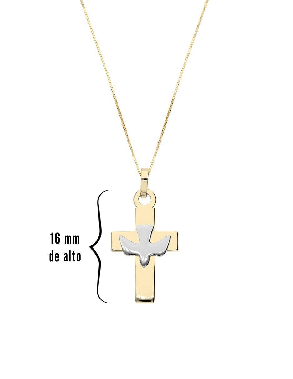Collar con dije no aplica "de (si aplica)" cruz fonelli sin familia o colección "de" oro 14 k