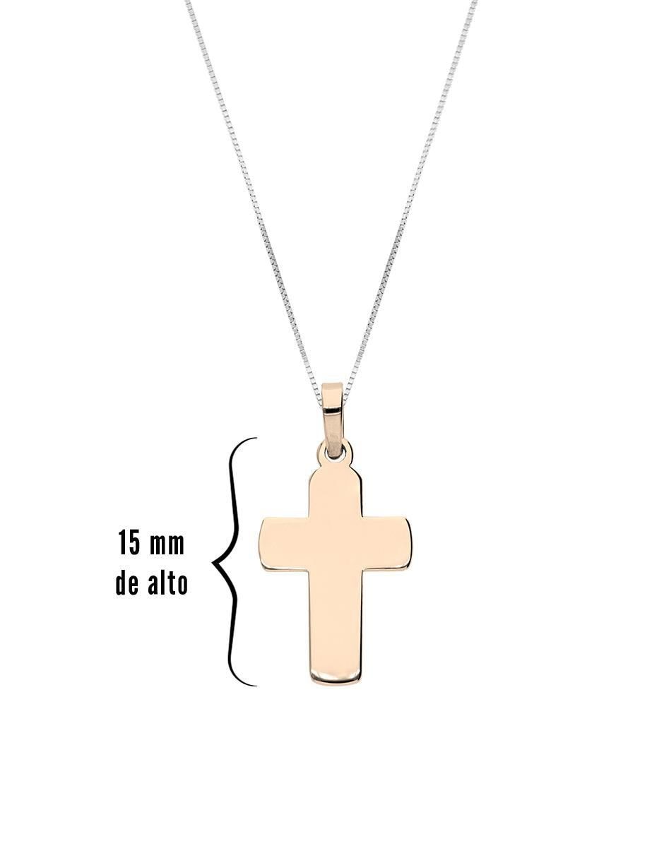 Collar con dije de cruz de oro 14 K 4