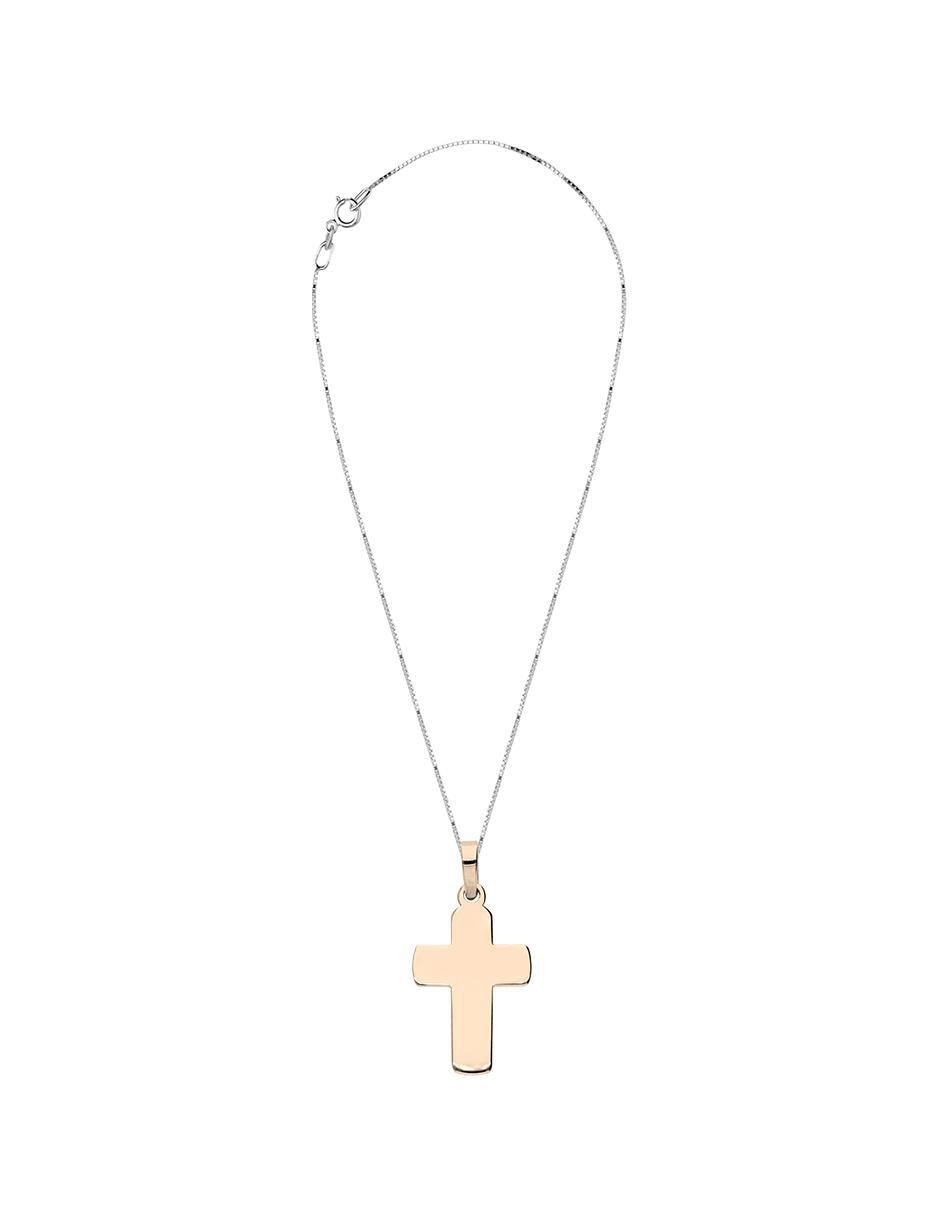 Collar con dije de cruz de oro 14 K 3