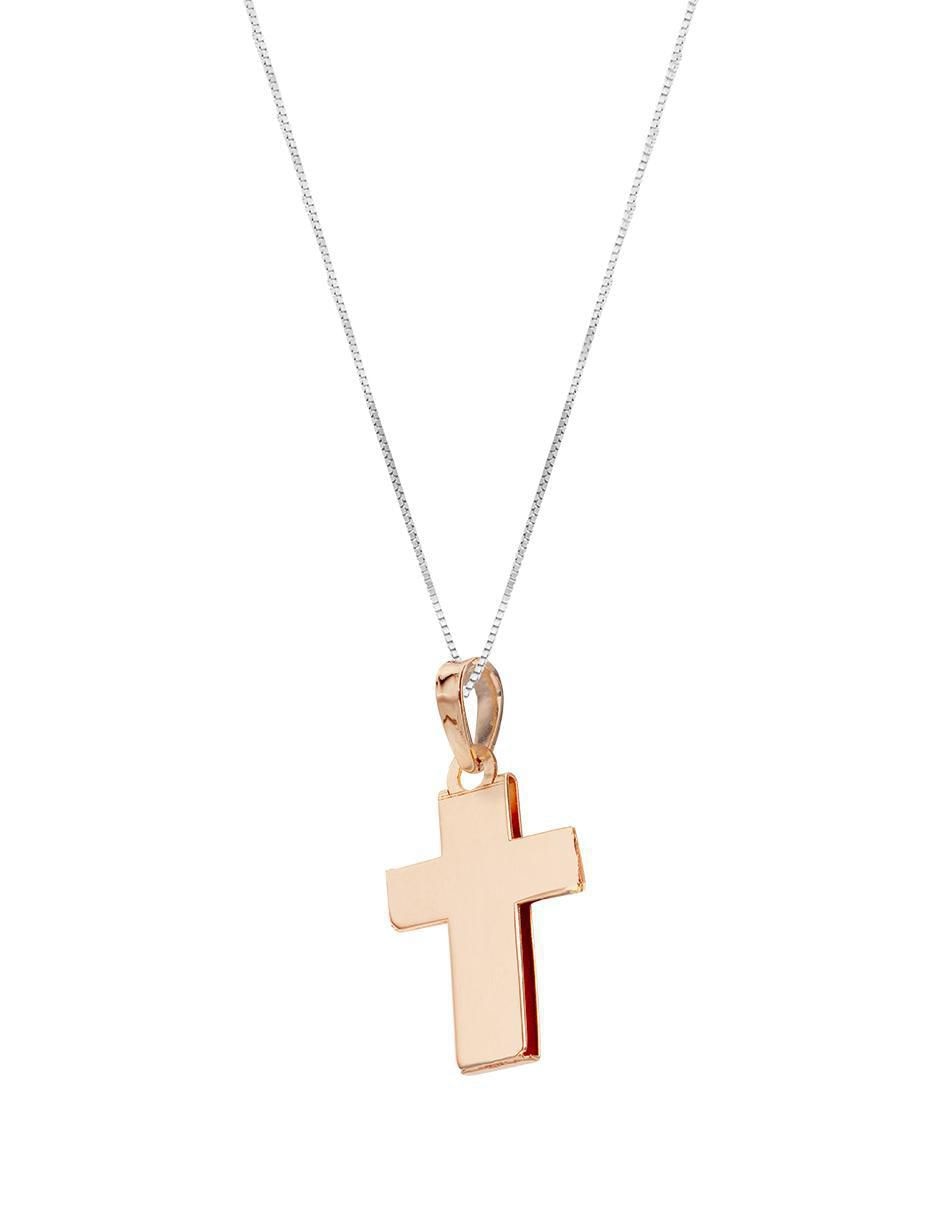 Collar con dije de cruz de oro 14 K 2