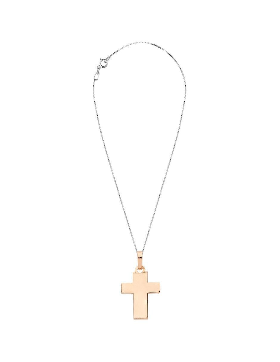 Collar con dije de cruz de oro 14 K 3