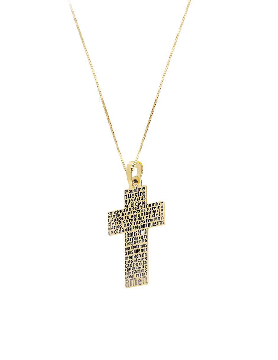 Collar con dije no aplica "de (si aplica)" cruz fonelli sin familia o colección "de" oro 14 k