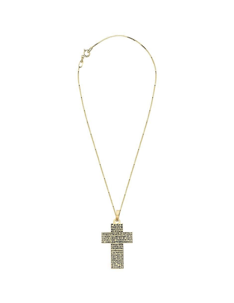 Collar con dije no aplica "de (si aplica)" cruz fonelli sin familia o colección "de" oro 14 k