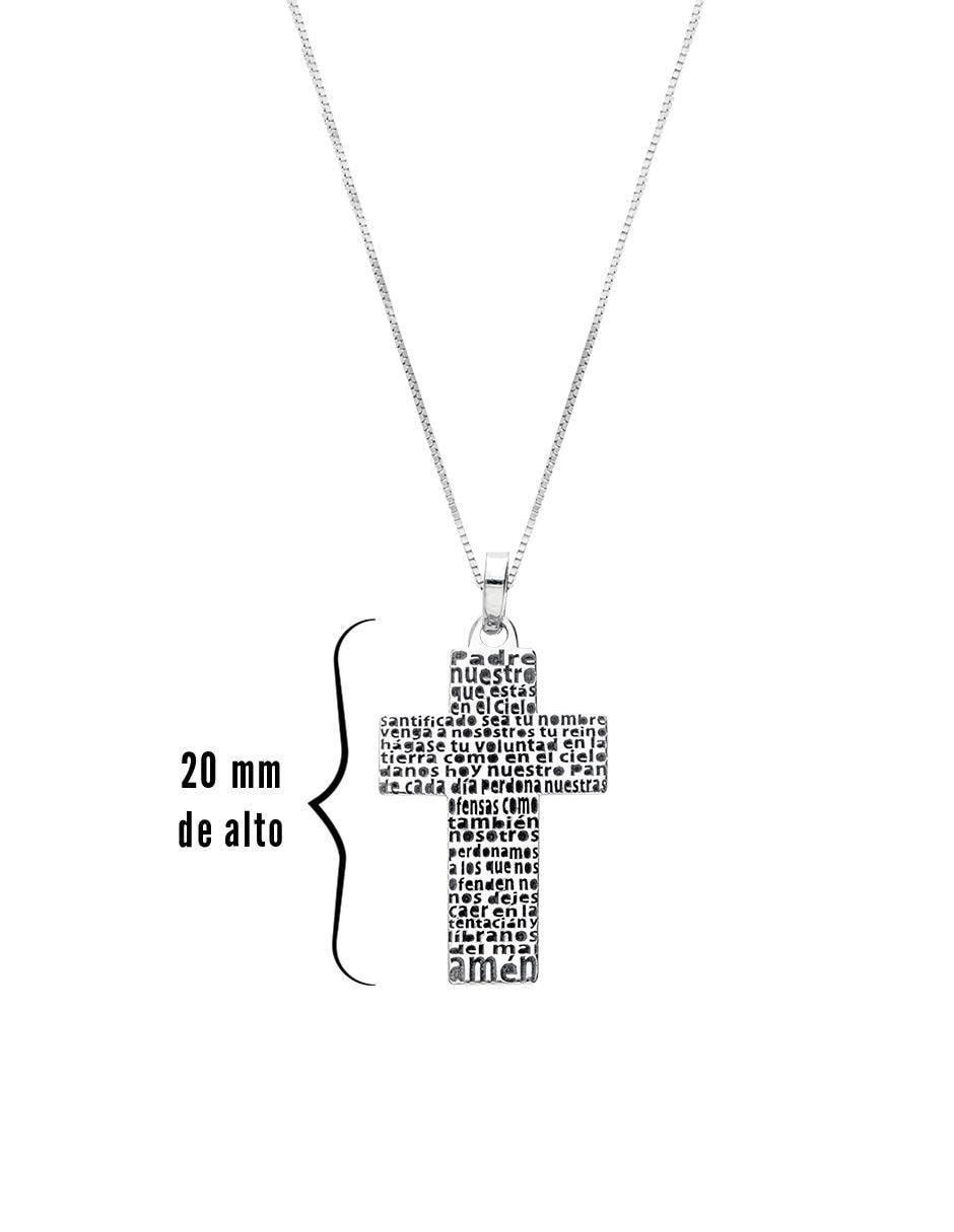 Collar con dije de cruz de oro 14 K 4