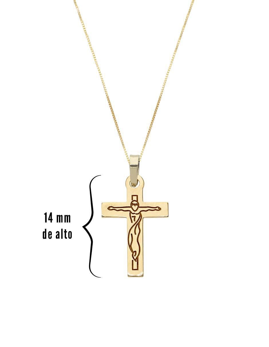 Collar con dije no aplica "de (si aplica)" cruz fonelli sin familia o colección "de" oro 14 k