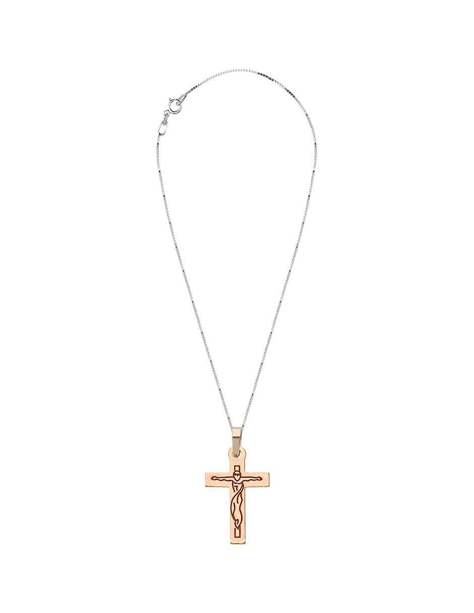 Collar con dije de cruz de oro 14 K 3