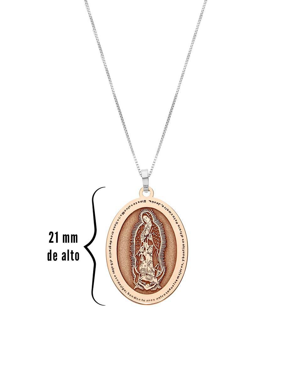 Collar con dije virgen de guadalupe de oro 14 K 4
