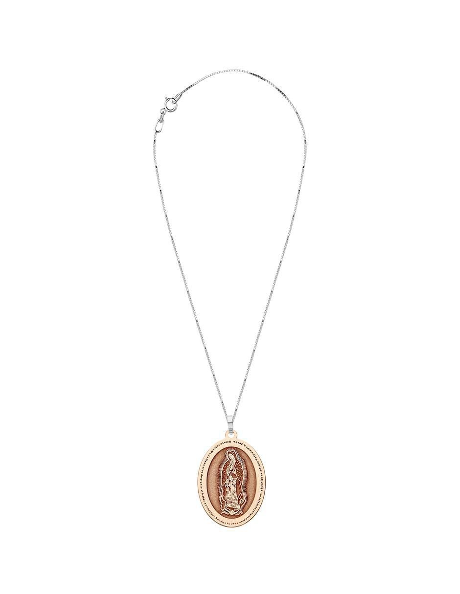 Collar con dije virgen de guadalupe de oro 14 K 3
