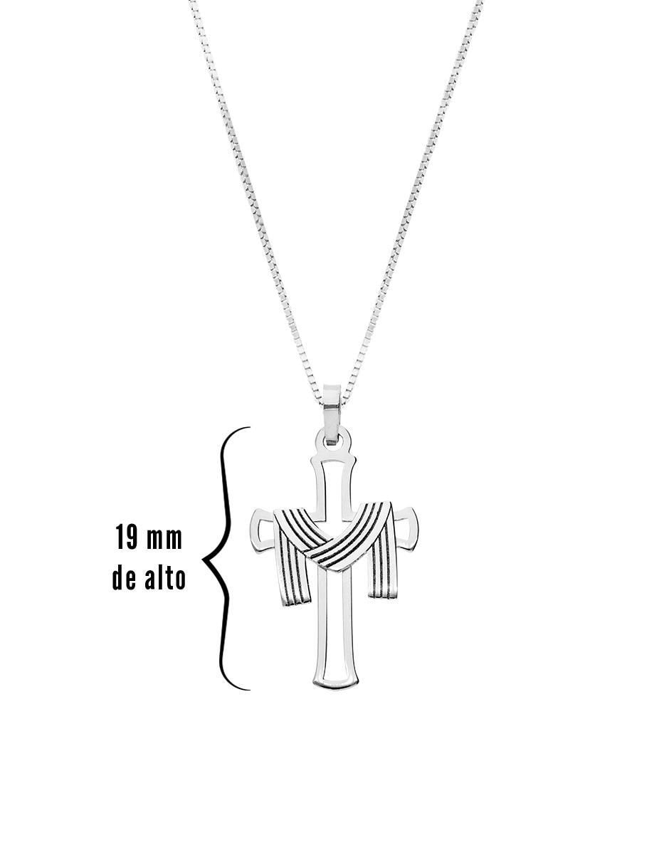 Collar con dije de cruz de oro 14 K 4