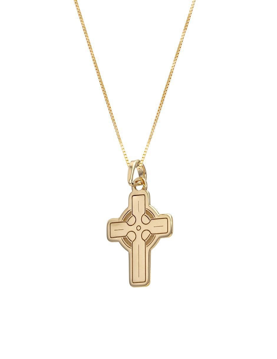 Collar con dije no aplica "de (si aplica)" cruz fonelli sin familia o colección "de" oro 14 k