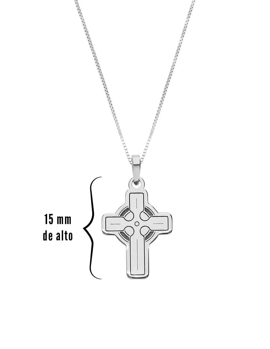 Collar con dije de cruz de oro 14 K 4