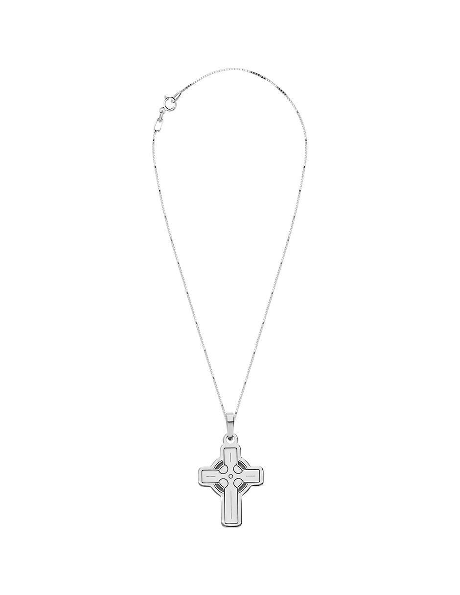 Collar con dije de cruz de oro 14 K 3