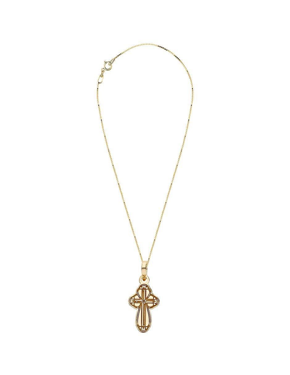 Collar con dije no aplica "de (si aplica)" cruz fonelli sin familia o colección "de" oro 14 k