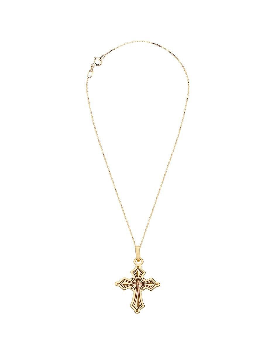 Collar con dije no aplica "de (si aplica)" cruz fonelli sin familia o colección "de" oro 14 k