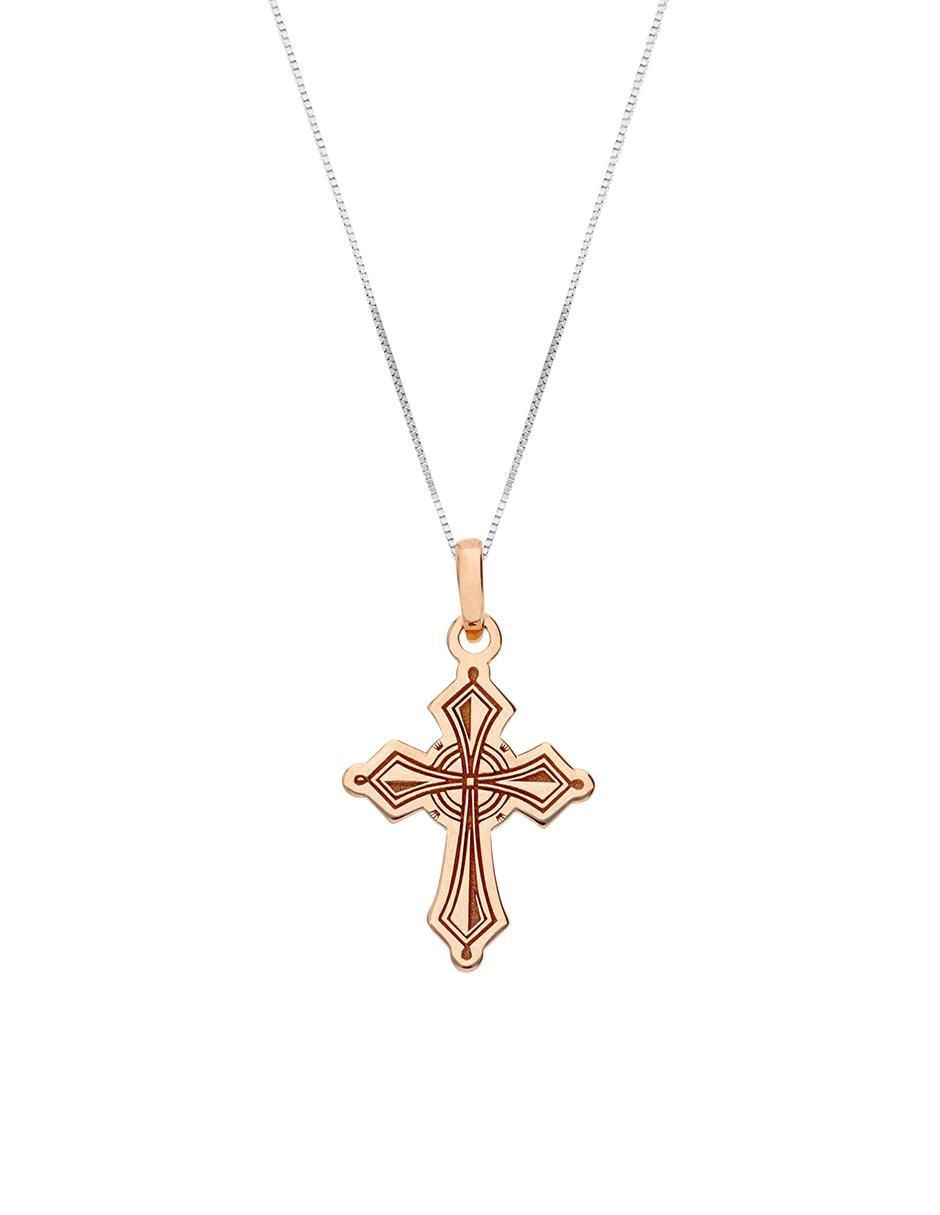 Collar con dije de cruz de oro 14 K Collar con dije de cruz de oro 14 K
