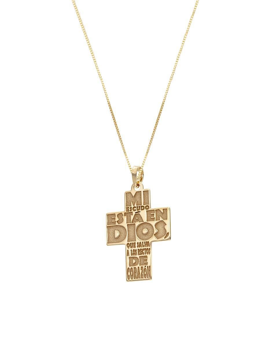 Collar con dije no aplica "de (si aplica)" cruz fonelli sin familia o colección "de" oro 14 k