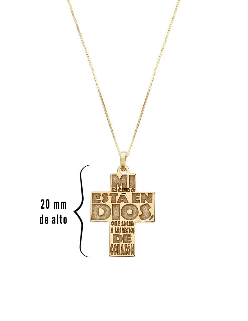 Collar con dije no aplica "de (si aplica)" cruz fonelli sin familia o colección "de" oro 14 k