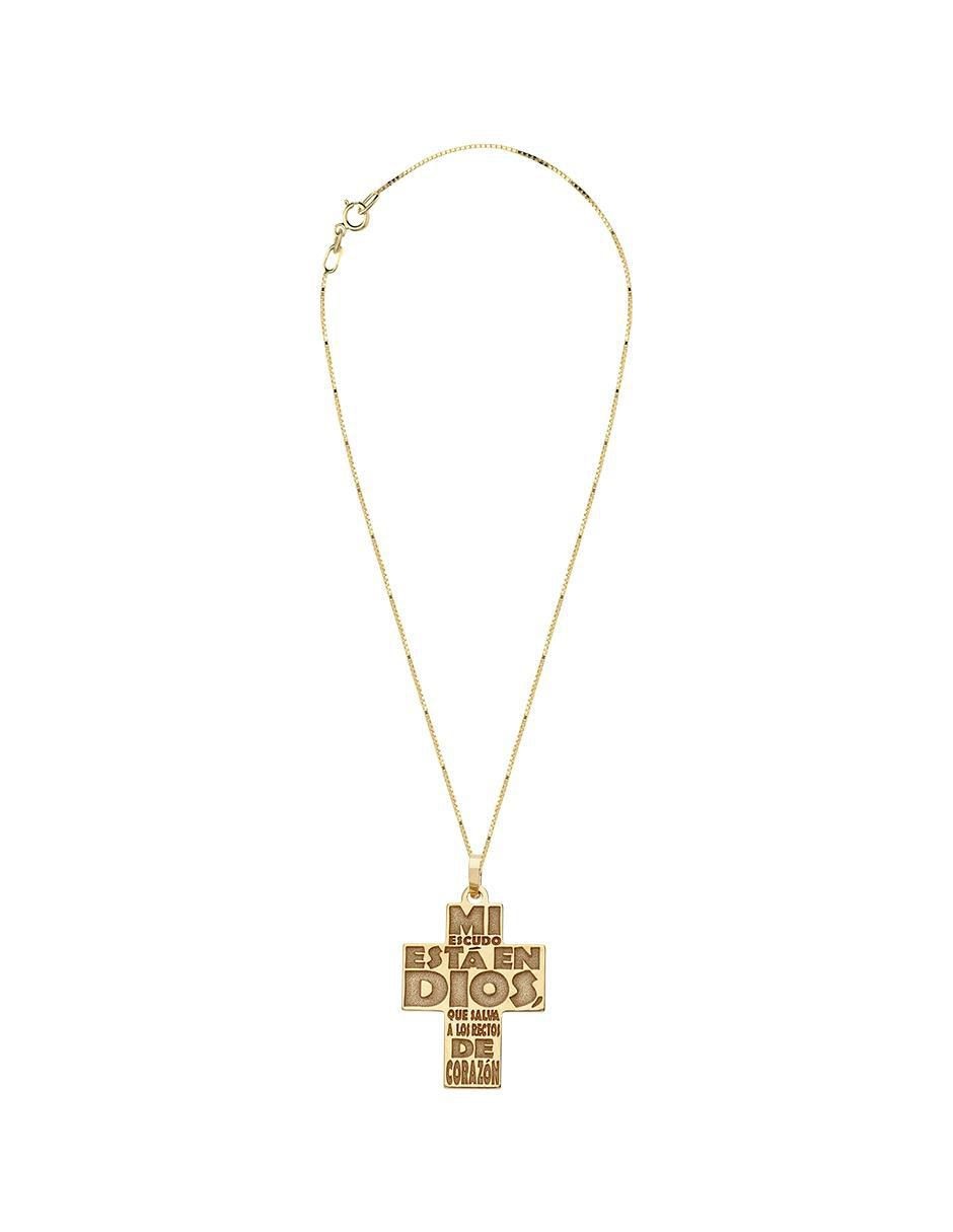 Collar con dije no aplica "de (si aplica)" cruz fonelli sin familia o colección "de" oro 14 k