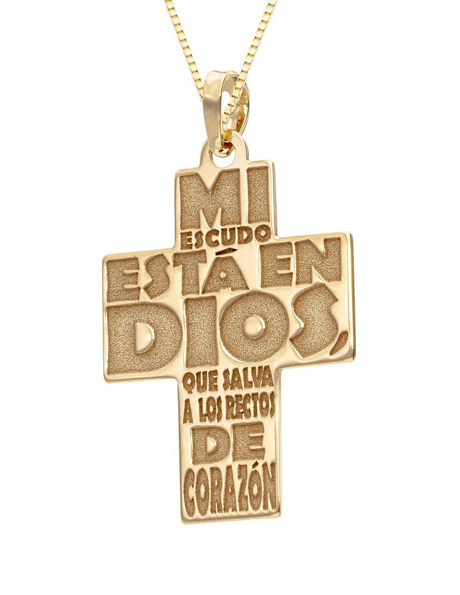 Collar con dije no aplica "de (si aplica)" cruz fonelli sin familia o colección "de" oro 14 k