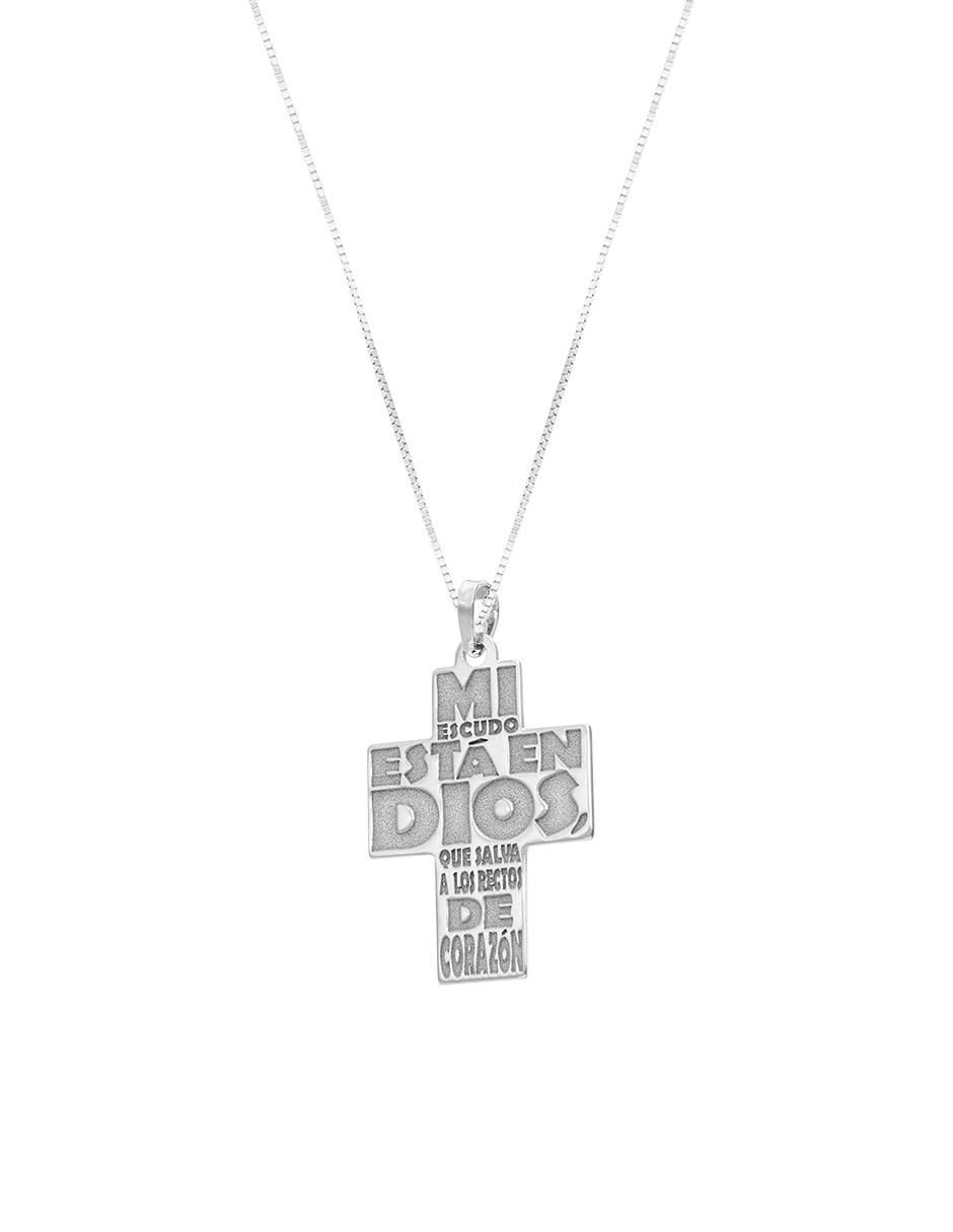 Collar con dije de cruz de oro 14 K 2