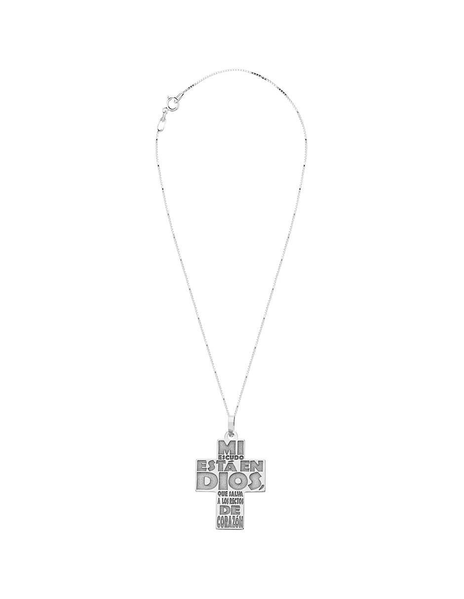 Collar con dije de cruz de oro 14 K 3