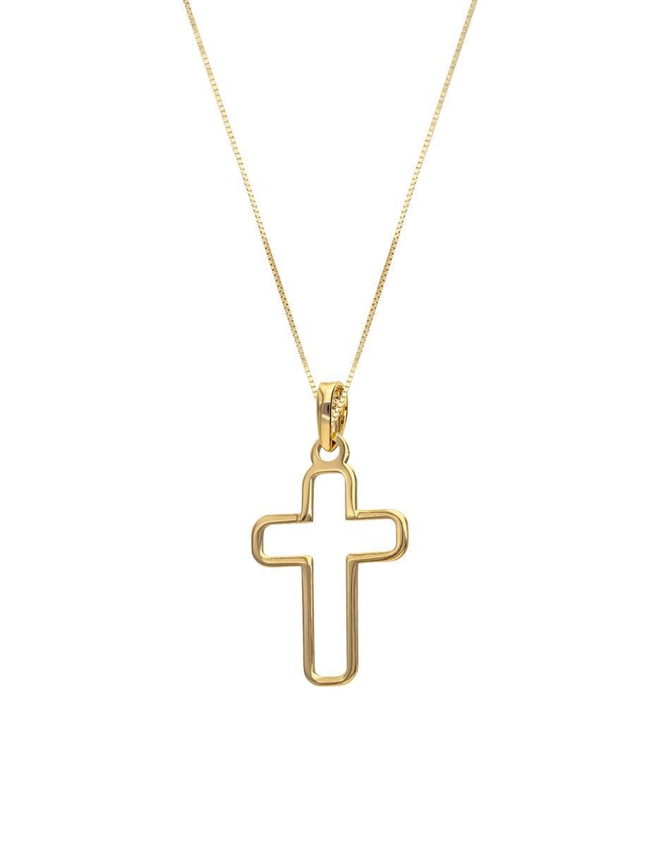 Collar con dije no aplica "de (si aplica)" cruz fonelli sin familia o colección "de" oro 14 k